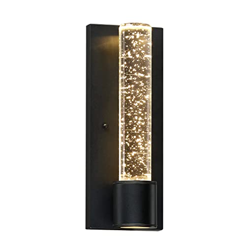 Outdoor Light Fixture with K9 Column Crystal Bubble