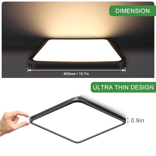 15.7Inch 32W Square LED Ceiling Light Fixtures Flush Mount