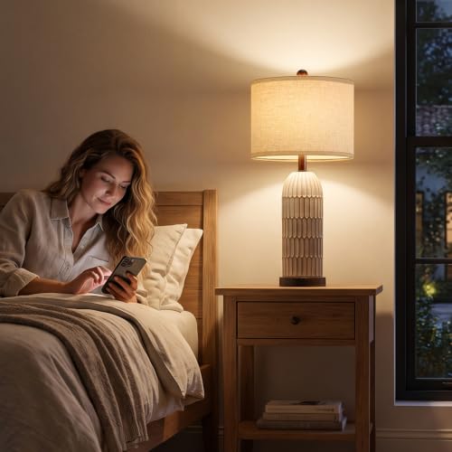 26" Bedside Table Lamps Set of 2
