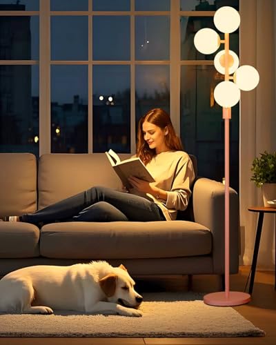 64IN Dimmable Pink Floor Lamp (5 Count)