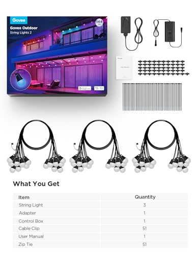 Smart Outdoor String Lights 2 (144 Foot)