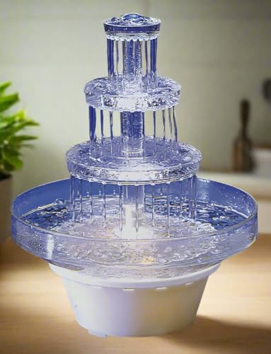 12.5" Lighted Wedding Cake Water Fountain
