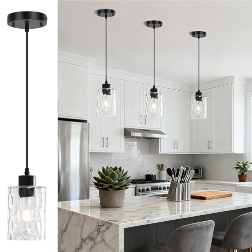 3 Pack Black Modern Pendant Light Fixtures (3 Count)