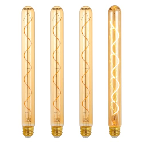 E26 T10 12 Inch Long Tubular LED Edison Bulbs (4 Count)