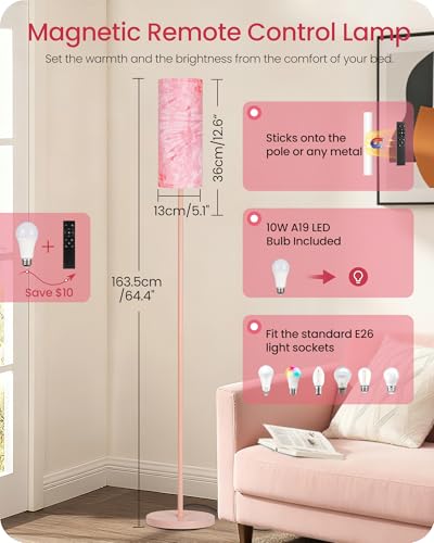 Dimmable Floor Lamps for Living Room with Remote and Foot Switch