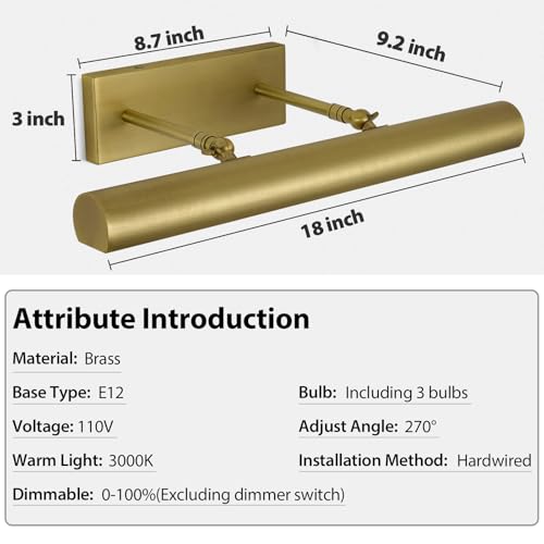 Brass Picture Lights for Wall