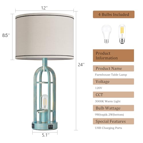 Table Lamps for Living Room Set of 2 (2 Count)