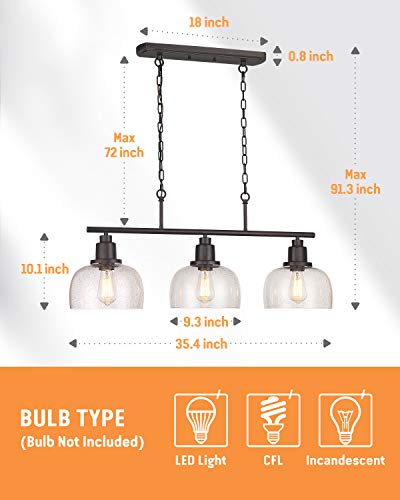 3 Light Kitchen Island Light