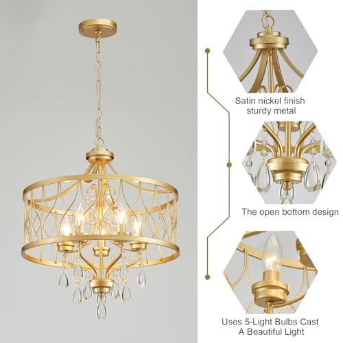 Gold Crystal Chandelier