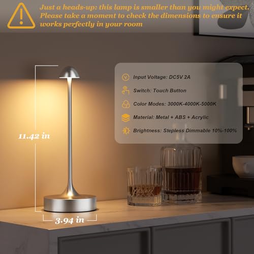Rechargeable Cordless Table Lamp (2 Count)
