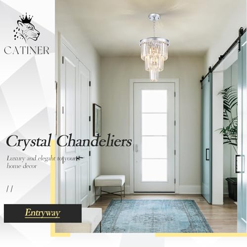 12" Modern Crystal Chandeliers (3 Count)