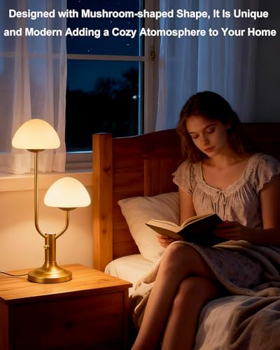 Modern Globe Table Lamp for Bedroom Dimmable Round Ball Lamp