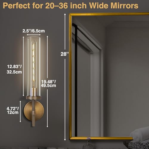 Brass Wall Sconces Set of 3