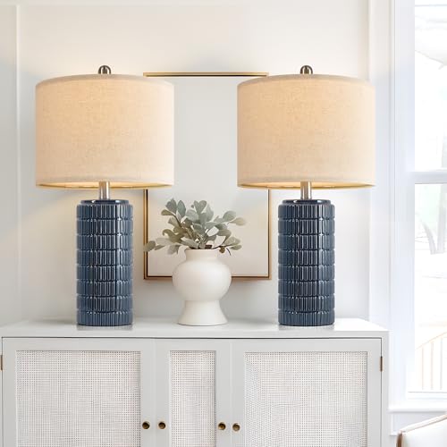 23" Blue Table Lamps (2 Count)
