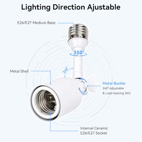 6.7 Inch Light Socket Extender 2 (2 Count)