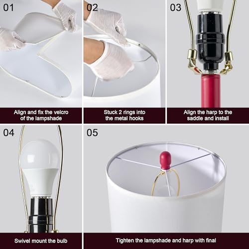24.5”Modern Table Lamps for Living Room (2 Count)