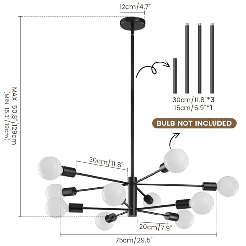 Modern Chandelier Ceiling Light Fixture Sputnik Chandelier 10