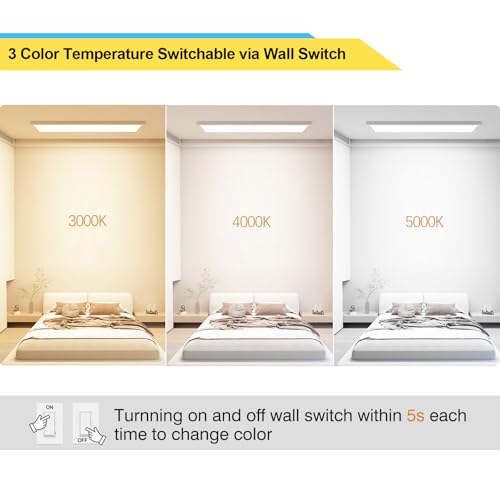 6 Pack 1x4 LED Flat Panel Light Surface Mount White (6 Count)
