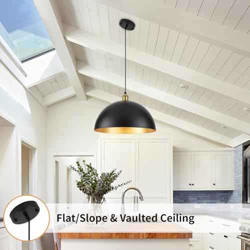 Black Vintage Pendant Light 16 Inch (2 Count)