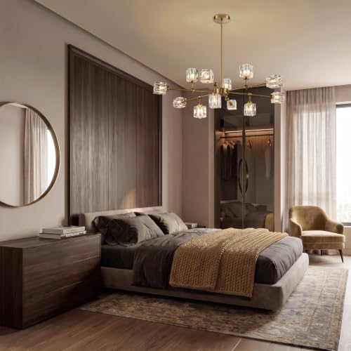 Sputnik Crystal Chandelier with 12