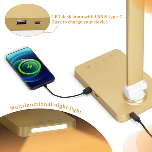 LED Desk Lamp with USB Ports
