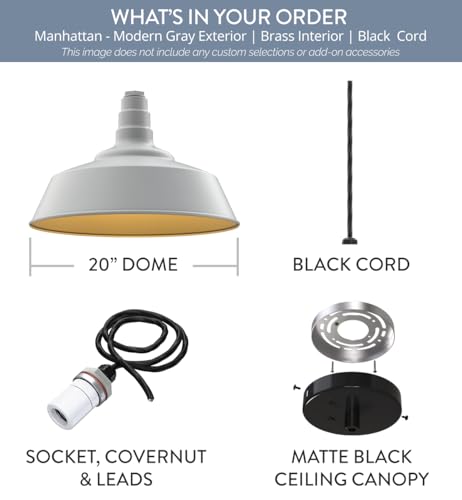 Industrial Pendant Light 20 Inch Extra Large Steel