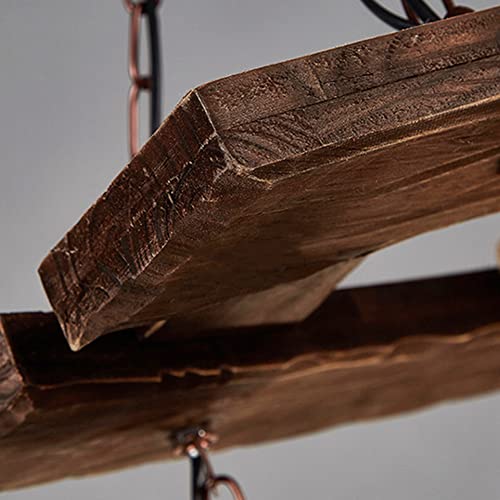 Retro Farmhouse Wood Chandelier