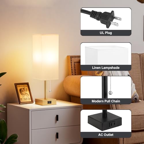 Bedside Lamp for Bedroom Set of 2 (2 Count)