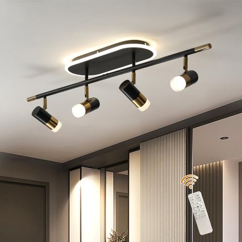 4 Light LED Track Lighting Fixture with Remote Control
