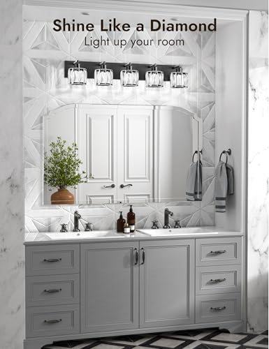 Crystal Vanity Lights for Bathrooms (5 Count)