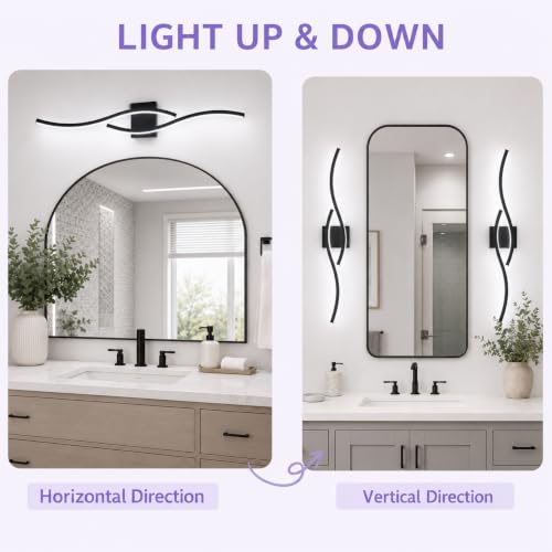 Modern Vanity Lights Dimmable Bathroom Light Fixtures Over Mirror Bathroom LED Vanity Light for Bathroom Living Room