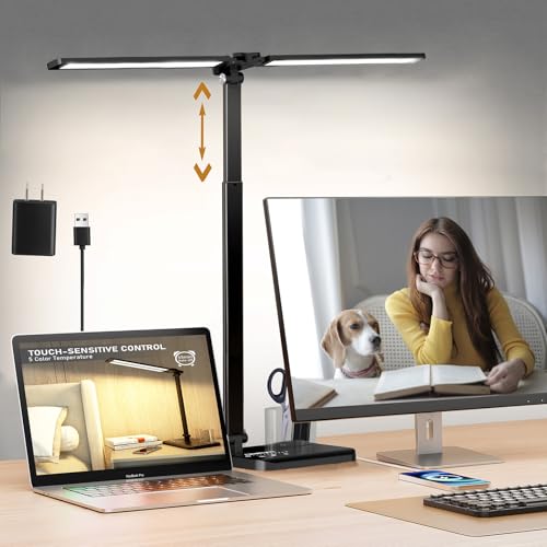 Retractable Dimmable LED Desk Lamp with USB Charging Port Desk Light