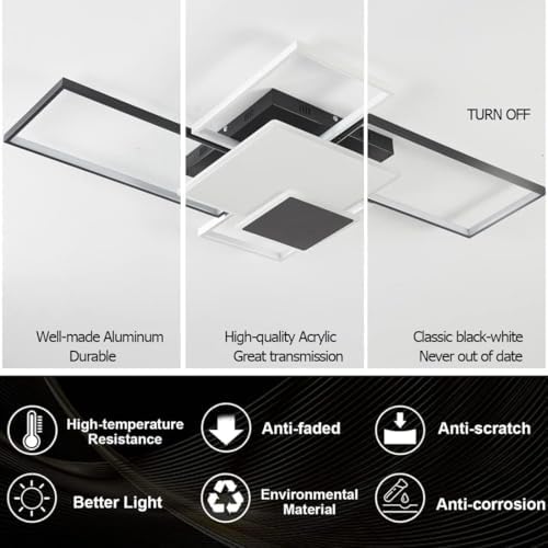43.3in Modern LED Flush Mount Ceiling Light