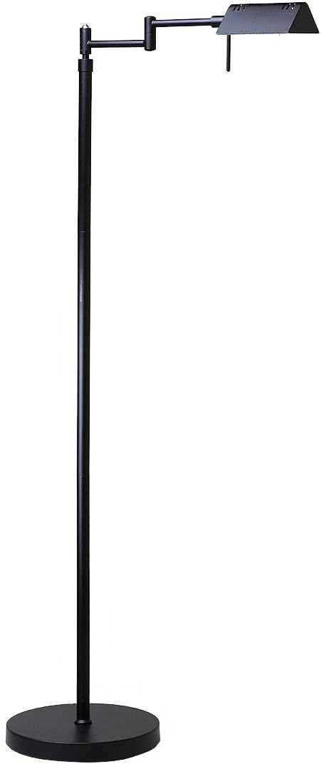 O’Bright Dimmable LED Pharmacy Floor Lamp, 12W LED, Full Range Dimming, 360 Degree Swing Arms, Adjustable Heights, Standing Lamp for Reading, Sewing, and Craft, ETL Listed (Black) - Aura Lighting