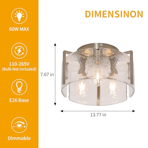 Modern 3 Light Semi Flush Mount Ceiling Light