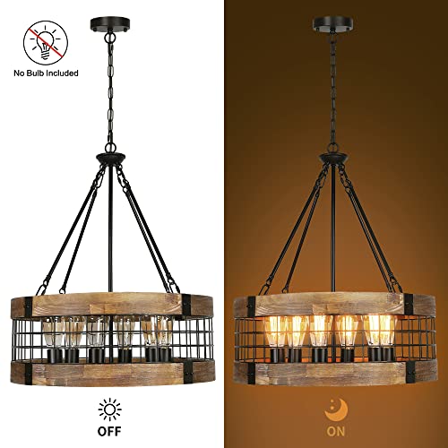 6 Light Farmhouse Chandelier for Entryway