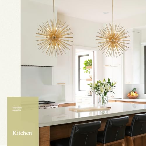 31.5" Gold Sputnik Chandelier 12