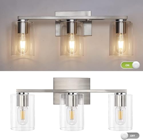 3Pcs Clear Glass Lamp Shade