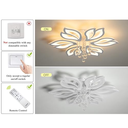 26" Modern LED Ceiling Light Fixture