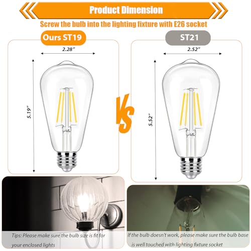 12 Pack 4000K Cool White Dimmable LED Light Bulbs 40W Equivalent (12 Count)