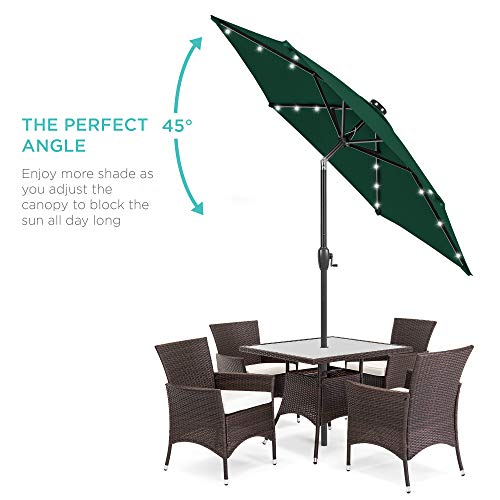 7.5ft Solar Umbrella LED Lighted Patio Umbrella