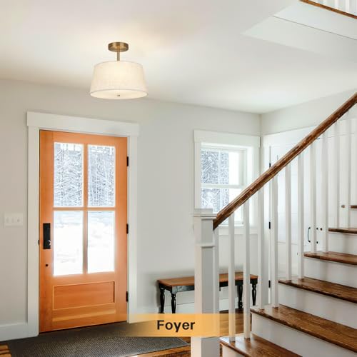 Cone Shaped Semi Flush Mount Modern Ceiling Light Fixture (3 Count)