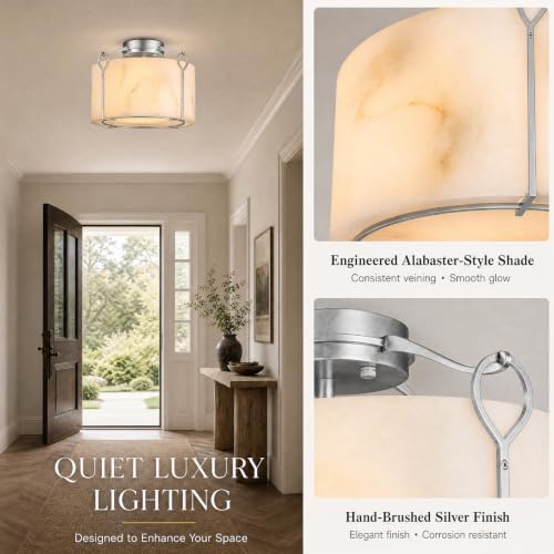 Silver Flush Mount Ceiling Light