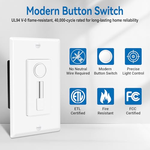 3 Pack LED Slide Dimmer Switch (3 Count)