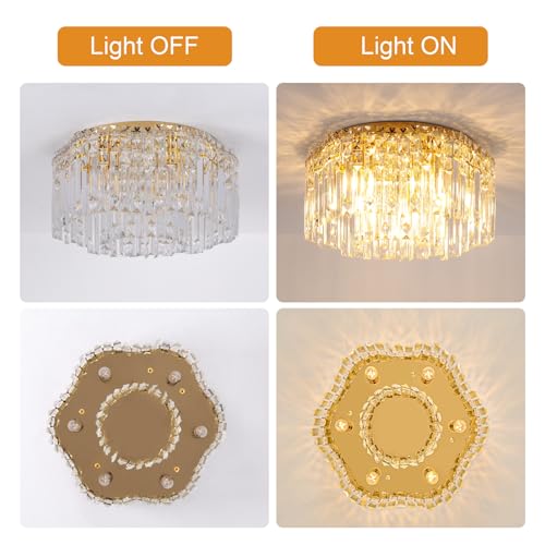 Flush Mount Crystal Chandelier