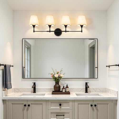 Modern Bathroom Vanity Light Fixtures (Matte Black / 4 LIGHT)