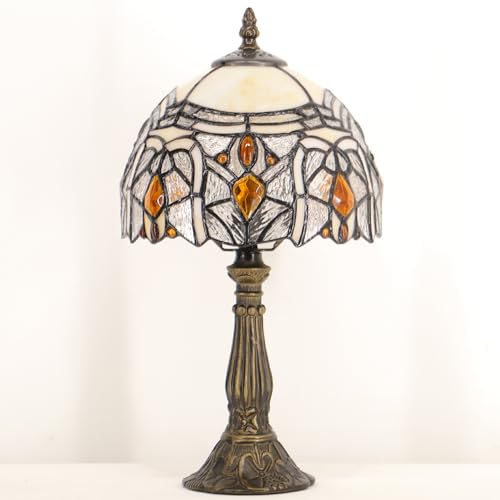 Tiffany Lamp Stained Glass Table Bedside Accent Light 8X8X14.5 inch