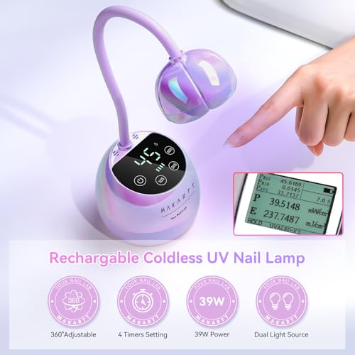 Cordless Gooseneck UV Nail Lamp for Gel