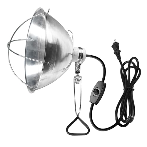 Clamp Lamp Light Socket with 10.5 Inch Aluminum Reflector