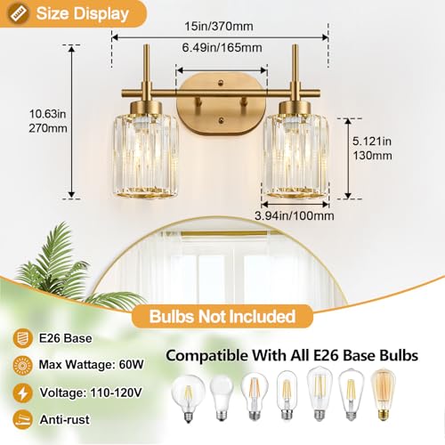 Modern Crystal Bathroom Vanity Light